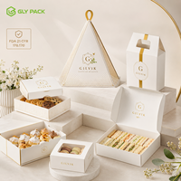 Boîte à dessert pyramidale personnalisée de qualité alimentaire, imprimée sur mesure, pour pâtisseries Kunafa, gâteaux, plateaux de pâtisserie, emballage pour boulangeries et traiteurs