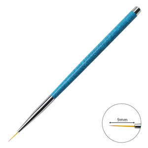 Ensemble de 3 pinceaux à ongles en poils synthétiques avec manche en métal marbré, pour lignes fines, dessin, peinture, manucure, salon, nail art - Product Image 6