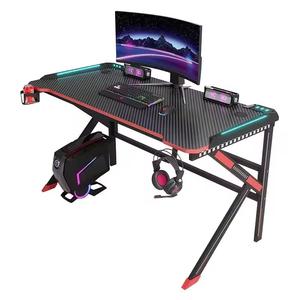 <span class=keywords><strong>Mesa</strong></span> Gamer Profesional con Luces LED RGB, Altura Ajustable, para Club de Juegos u Oficina, Hecha de Metal Resistente - Product Image 3