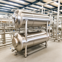 Cuve à bière horizontale isolée monocouche en acier inoxydable de 100L à 50000L pour le stockage de la bière