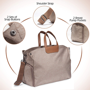 Bolso de viaje para portátil para mujer, bolsa de mano para pañales, bolso de hombro con bomba de pecho, con enfriador - Product Image 3