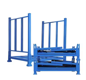 4 גבוהה stackable מתכת אחסון כלוב תעשייתי מחסן מטען מתלה כבד חובה כלוב מחזור מתקפל כבד - Product Image 3