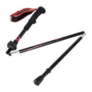 Bâton de randonnée Lu Jian en alliage d'aluminium, pliable en 4 sections, verrouillable, bâton de marche portable et durable pour l'extérieur - Product Image 1