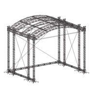 Kindawow espiga de aluminio arco de techo curvo iluminación Truss telón de fondo Iluminación escenario DJ techo Truss para eventos al aire libre