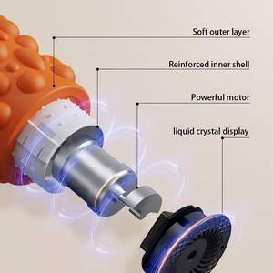 충전식 깊은 조직 진동 롤링 바디 마사지 내부 볼 롤러 바디 진동 근막 롤러 마사지 기계 - Product Image 4