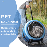 Valise de voyage à roulettes pour animaux de compagnie, sac de transport transparent pour chiens, sacs à roulettes pour animaux de compagnie, produits de voyage pour chats et chiens