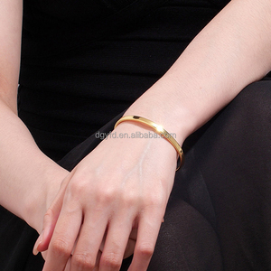 925 plata esterlina latón logotipo personalizado grabado afirmación inspirador pulsera brazalete mujer moda joyería pulsera puños - Product Image 4