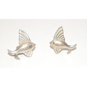 ของแข็ง925เงินสเตอร์ลิงบินปลาที่มีสกรูด้านหลัง - Product Image 3