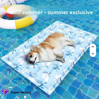 Tapis rafraîchissant de luxe en peluche pour animaux de compagnie, pour chiens et chats, respirant, lit d'été, motif flocon de neige rectangulaire, tapis de couchage en tissu Oxford