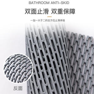 แผ่นรองพื้นกันลื่น PVC รูปสี่เหลี่ยมผืนผ้า สีเทา กันน้ำ สำหรับห้องน้ำและห้องครัว - Product Image 5