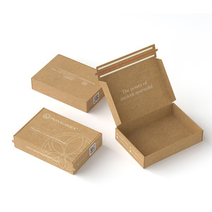Boîtes en Carton Recyclé avec Logo Personnalisé pour E-commerce, Boîtes <span class=keywords><strong>d</strong></span>'Expédition Ondulées avec Bande <span class=keywords><strong>D</strong></span>échirable Zippée, <span class=keywords><strong>Emballage</strong></span> Colis - Product Image 1