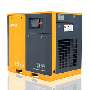 超低ノイズ永久磁気インバーターロータリースクリューエアコンプレッサー7.5kw 15kw 22kw 30kw37kw省エネモーター出力