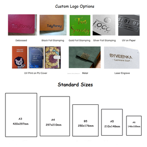 Эксклюзивный кожаный блокнот-органайзер формата А5 с кольцевым механизмом |   Мягкая текстурированная поверхность, 6 золотых колец |   Идеально подходит для планирования и бюджетирования. |   Низкий минимальный заказ - Product Image 5