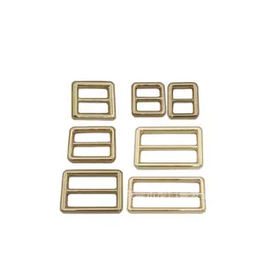 High Quality 38mm Zinc Alloy Rounded 3 Slide Buckle Metal Adjustable Woven Strap Luggage Clothing Accessories