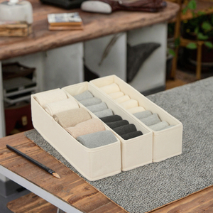 Offre Spéciale pliable vêtements boîte de <span class=keywords><strong>rangement</strong></span> Rectangle <span class=keywords><strong>tiroir</strong></span> stockage séparé pour sous-vêtements chaussettes lavable organisateur pour garde-robe - Product Image 3
