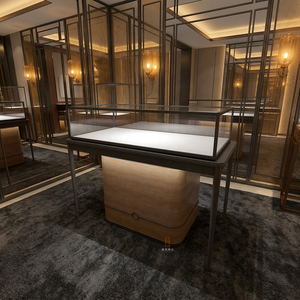 Étagères à bijoux de luxe léger pour magasin de détail avec vitrine lumineuse, présentoir à bijoux de mariage en verre - Product Image 1
