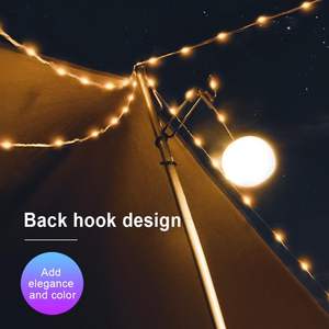 Guirnalda de Luces LED Recargables, Resistentes al Agua, para Exteriores, Camping, Decorativas, Larga Duración, Lámpara de Plástico ABS Blanco - Product Image 4