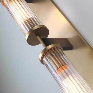 Nuevo diseño, iluminación Jonathan Browning, candelabro de pared de latón, lámpara de cristal lineal <span class=keywords><strong>Alouette</strong></span> de luz moderna para comedor - Product Image 5