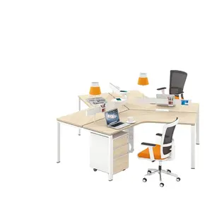 Zhongshan office furniture manufacturer 120 degree workstation dimensions office desk 2, 4, 6 staff positions