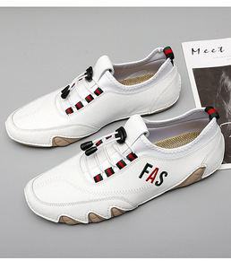 Chaussures décontractées pour hommes OEM en cuir véritable, imperméables, respirantes, légères, tendance printemps-automne-hiver, mocassins - Product Image 2