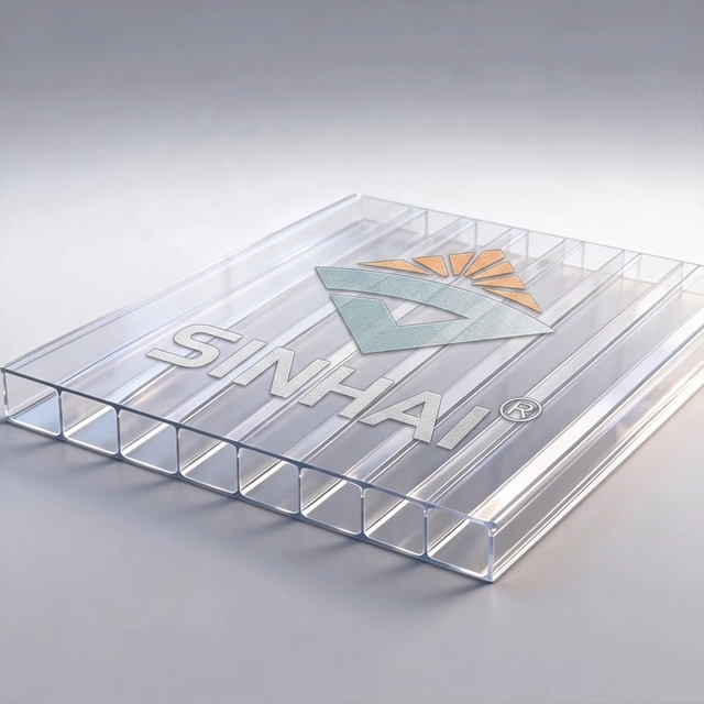 100% Virgin Raw Materials High Strength Polycarbonate Hollow Sheet UV Coated Modern Design for Outdoor Roof Warehouse