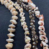 Perles de coquillages naturels 11-12mm, blanc et noir, spirales de plage océanique, perles d'espacement en vrac pour bijoux d'été DIY