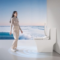 Siège de toilette intelligent électronique avec couvercle automatique, contrôle du bidet, lavage féminin, séchage à air chaud, chauffage du siège, adaptable à diverses conditions