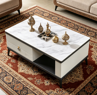 Ensemble table basse et meuble TV en pierre frittée moderne, multifonctionnel, pour villa et appartement, mobilier de salon de luxe, meuble TV sur mesure