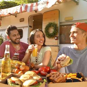 Bandejas de Cartón Desechables para Alimentos, Contenedores Pop-Up de 4 Esquinas para Cenas de Cine, Fiestas y Picnics - Product Image 5