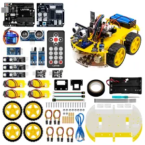 LAFVIN 4WD 멀티 RobotCar 키트 업그레이드 V2.0 Arduino 로봇 스템/그래픽 프로그래밍 로봇 자동차