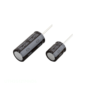 ตัวเก็บประจุแบบขั้ว400 uF 120ผ่านรูฝาปิดผ่านรู UTH2G121MND6สารส้ม - Product Image 1