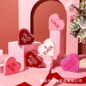 Adornos de Madera en Forma de Corazón, Decoraciones para el Día de San Valentín, Tamaño Personalizado, Decoración para el Hogar, Bodas y Fiestas - Product Image 2