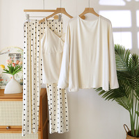 Vente en gros de pyjamas de maternité en coton personnalisés pour femmes, 3 pièces, vêtements de grossesse, vêtements de nuit pour l'allaitement, chemises de nuit pour femmes enceintes