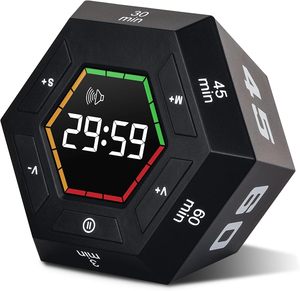 Magnetic Smart Eco-Friendly ABS Material Kitchen <b>Timer</b> Digital Study Pomodoro Cooking <b>Timers</b> Hexagon Visual Flip <b>Timer</b> for Kids - Product Image 1