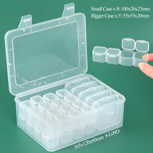 SUNSHING Clear Stackable Plastic Square Rectangle Storage Box Set Customizable Jewelry Bead Storage Organizer Containers - Product Image 2