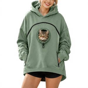 <span class=keywords><strong>Felpa</strong></span> <span class=keywords><strong>con</strong></span> <span class=keywords><strong>Cappuccio</strong></span> e Tasca a Forma di Gatto per Donne, Maglione Interattivo a Maniche Lunghe <span class=keywords><strong>con</strong></span> Tasca a Testa di Gatto - Product Image 3