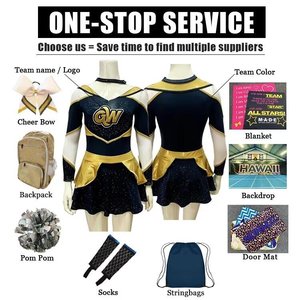 Costume de pom-pom girl personnalisé pour filles, jeunes et femmes, manches longues, tissu extensible, <span class=keywords><strong>uniforme</strong></span> de cheerleading - Product Image 6