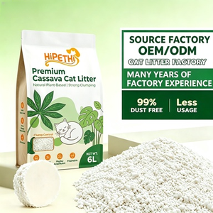 Litière pour chat à base de coco et de manioc, <span class=keywords><strong>anti</strong></span>-bactérienne, faible dispersion, pour appartement, vente en gros, fabrication en usine, marque privée, OEM, en vrac - Product Image 1