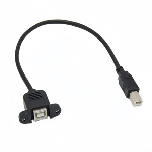Cable de extensión para impresora USB tipo B macho a hembra con orificios para tornillos y terminales para una conexión segura - Product Image 3