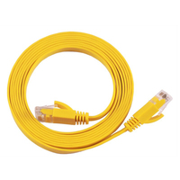 Cable de Red UTP Cat6 de Shenzhen D-sunty para Internet de Alta Velocidad, Cable Plano para Hogar y Oficina, Amarillo, IPTV y WiFi para Umidigi