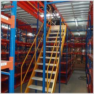 מערכת מדפים לרצפת ביניים מפלדה VALLINK GL-M003, גימור ציפוי אבקה, 2 שכבות, אחסון מחסן קמעונאי, הגנה מפני קורוזיה - Product Image 3