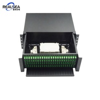 Realsea – boîte de Distribution de Fiber SC/APC, 96 cœurs, 48 cœurs, châssis à crémaillère 4U, 96 Ports, assemblage complet, panneau de raccordement de Fiber optique SC APC