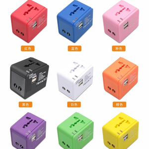 2.1A evrensel seyahat adaptörü 2 USB portu ile dünya akıllı uluslararası AC güç duvar tak - Product Image 1