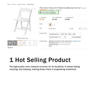 <strong>White</strong> Outdoor <strong>Folding</strong> <strong>Chair</strong> Wedding Dining Bjflamingo Resin <strong>Chair</strong> - Product Image 3