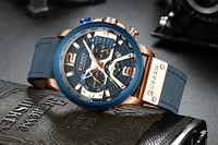 Montre homme Curren 8329, classique, mode, luxe, boîtier en alliage, bracelet en cuir, étanche, quartz, montre-bracelet pour homme, montre homme, relojes