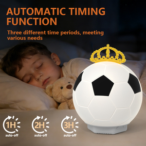 Lampada da Notte a Forma <span class=keywords><strong>di</strong></span> Pallone da Calcio EGH con Controllo Touch, Altoparlante Bluetooth, Controllo Remoto e APP, in Silicone <span class=keywords><strong>di</strong></span> Grado Alimentare - Product Image 2