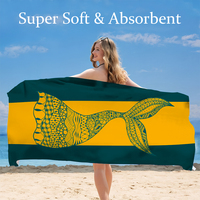 Conception personnalisée de serviettes de plage avec taille et motif spécifiques, adaptées à une utilisation dans les piscines et sur la plage