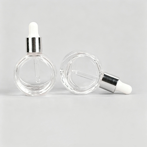 Flacone Contagocce Piatto Rotondo da 10ml, Fiala con Pipetta in Vetro, Contenitore Ricaricabile <span class=keywords><strong>per</strong></span> Campioni di Siero, Liquidi Cosmetici e Dispensing da Viaggio - Product Image 2
