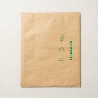 Sac d'emballage en papier recyclable imprimé sur mesure, pochette en papier robuste de haute qualité pour l'expédition logistique express