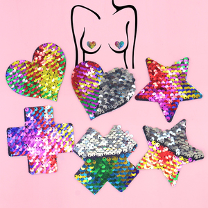Cache-tétons sexy pour femmes 2025 – Couvre-seins tendance et éblouissants avec paillettes réversibles pour festivals et soirées - Product Image 1